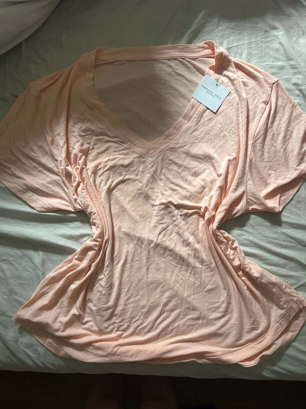 American Eagle Outfitters Soft & Sexy Ribbed V-Neck T-Shirt